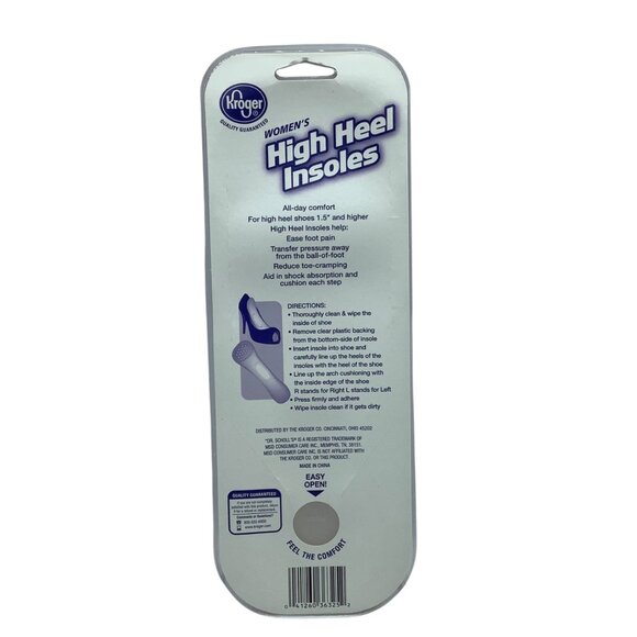 Womens High Heel Insoles Kroger Gel Cushioning Soft Arch Support Size 5-10 - Picture 2 of 2